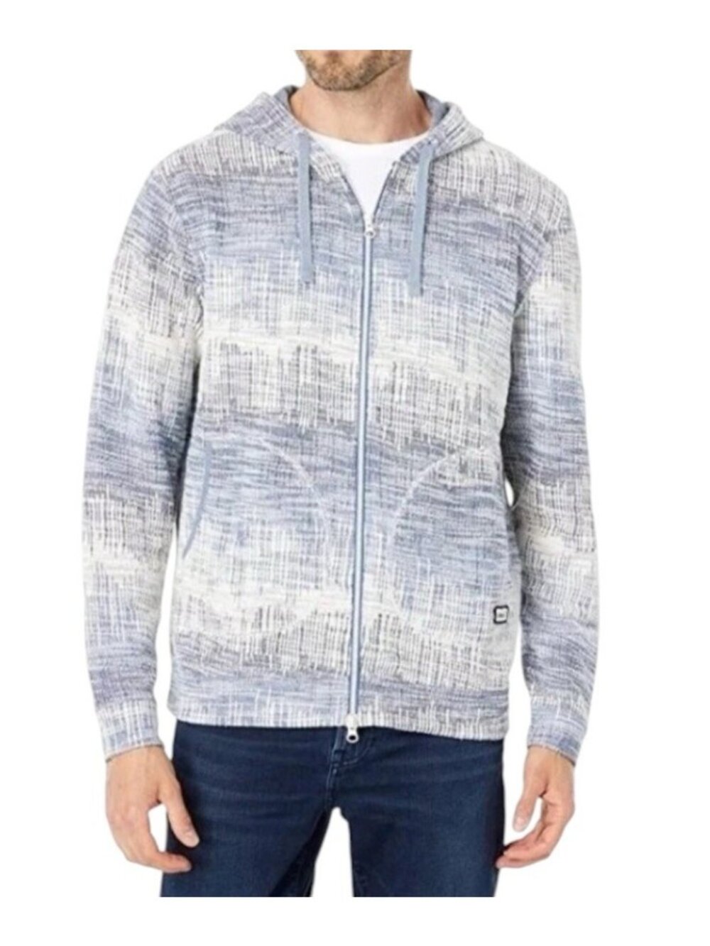 Johnnie-O Hangin Out Wake Blue Ombre Pascal Double Zip Hoodie Sweatshirt 2XL